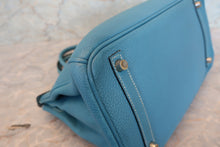 将图片加载到图库查看器，HERMES BIRKIN 30 Togo leather Blue jean □G刻印 Hand bag 700090042
