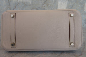 HERMES／エルメス バーキン30 トリヨンクレマンス ベージュ □H刻印 ハンドバッグ 700060042