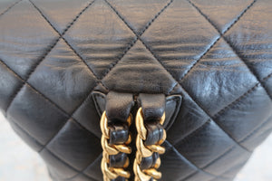 CHANEL/シャネル マトラッセチェーンリュック ラムスキン ブラック/ゴールド金具 リュック 700060098