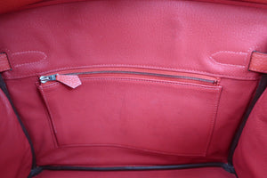 HERMES BIRKIN 30  Clemence leather Rouge pivoine □R刻印 Hand bag 600100176