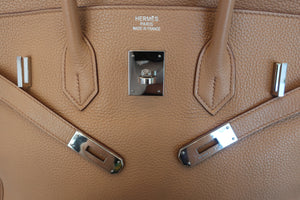 HERMES BIRKIN 35 Clemence leather Tabac camel □L刻印 Hand bag 60008099