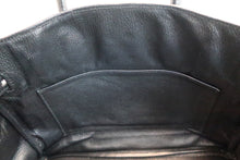 将图片加载到图库查看器，HERMES BIRKIN 30 Togo leather Black □K Engraving  Hand bag 600050047
