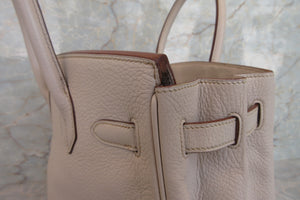 HERMES／エルメス バーキン30 トリヨンクレマンス ベージュ □H刻印 ハンドバッグ 700060042
