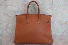 将图片加载到图库查看器，HERMES BIRKIN 35 Graine Couchevel leather Gold 〇Y刻印 Hand bag 600100202
