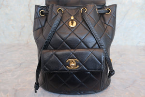 CHANEL/シャネル マトラッセチェーンリュック ラムスキン ブラック/ゴールド金具 リュック 700060098