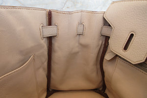 HERMES／エルメス バーキン30 トリヨンクレマンス ベージュ □H刻印 ハンドバッグ 700060042