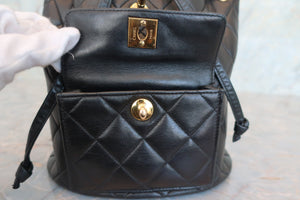 CHANEL/シャネル マトラッセチェーンリュック ラムスキン ブラック/ゴールド金具 リュック 700060098