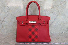 將圖片載入圖庫檢視器 HERMES／エルメス バーキン30 トレサージュ ヴォースイフト ルージュピマン/ルージュクー/ルージュアッシュ D刻印 ハンドバッグ 700050205
