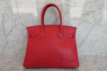 將圖片載入圖庫檢視器 HERMES／エルメス バーキン30 トレサージュ ヴォースイフト ルージュピマン/ルージュクー/ルージュアッシュ D刻印 ハンドバッグ 700050205
