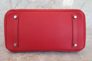 HERMES／エルメス バーキン30 トレサージュ ヴォースイフト ルージュピマン/ルージュクー/ルージュアッシュ D刻印 ハンドバッグ 700050205