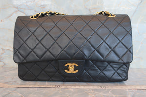 CHANEL/シャネル マトラッセWフラップWチェーンショルダーバッグ ラムスキン ブラック/ゴールド金具 ショルダーバッグ 700070028