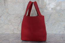 将图片加载到图库查看器，HERMES PICOTIN LOCK PM Clemence leather Rouge garance □O刻印 Hand bag 700100151
