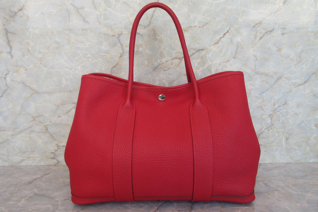 HERMES  GARDEN PARTY PM Negonda leather Rouge casaque X刻印 Tote bag 700010238