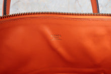 Load image into Gallery viewer, HERMES BOLIDE 35 Gulliver leather Orange 〇U Engraving Shoulder bag 800060179
