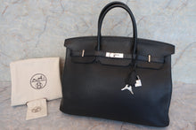 将图片加载到图库查看器，HERMES BIRKIN 40 Togo leather Black □P刻印 Hand bag 600090111
