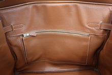 将图片加载到图库查看器，HERMES BIRKIN 35 Graine Couchevel leather Gold 〇Y刻印 Hand bag 600100202
