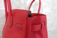 將圖片載入圖庫檢視器 HERMES／エルメス バーキン30 トレサージュ ヴォースイフト ルージュピマン/ルージュクー/ルージュアッシュ D刻印 ハンドバッグ 700050205
