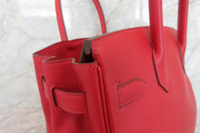 將圖片載入圖庫檢視器 HERMES／エルメス バーキン30 トレサージュ ヴォースイフト ルージュピマン/ルージュクー/ルージュアッシュ D刻印 ハンドバッグ 700050205
