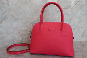 HERMES／エルメス ボリード27 ヴォーエプソン ローズエクストリーム D刻印 ショルダーバッグ 700040145
