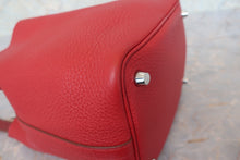 将图片加载到图库查看器，HERMES PICOTIN LOCK PM Clemence leather Rouge garance □O刻印 Hand bag 700100151
