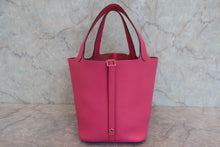 Load image into Gallery viewer, HERMES PICOTIN LOCK MM Clemence leather Rose shocking Z Engraving Hand bag 800060183
