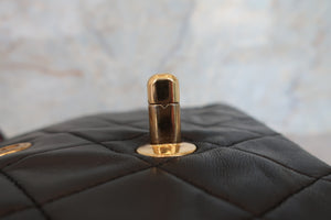 CHANEL/シャネル マトラッセWフラップWチェーンショルダーバッグ ラムスキン ブラック/ゴールド金具 ショルダーバッグ 700070028