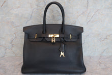 将图片加载到图库查看器，HERMES BIRKIN 35 Togo leather Black □G刻印 Hand bag 600100100
