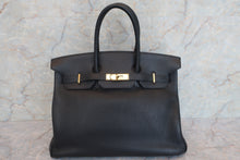 将图片加载到图库查看器，HERMES BIRKIN 35 Togo leather Black □G刻印 Hand bag 600100100
