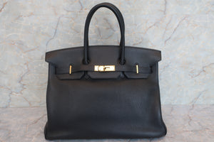 HERMES BIRKIN 35 Togo leather Black □G刻印 Hand bag 600100100