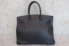 将图片加载到图库查看器，HERMES BIRKIN 35 Togo leather Black □G刻印 Hand bag 600100100
