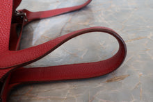 将图片加载到图库查看器，HERMES PICOTIN LOCK PM Clemence leather Rouge garance □O刻印 Hand bag 700100151
