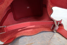 将图片加载到图库查看器，HERMES PICOTIN LOCK PM Clemence leather Rouge garance □O刻印 Hand bag 700100151
