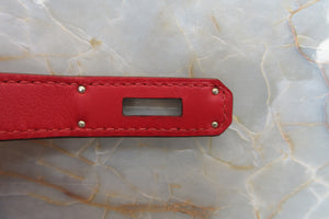 HERMES／エルメス バーキン30 トレサージュ ヴォースイフト ルージュピマン/ルージュクー/ルージュアッシュ D刻印 ハンドバッグ 700050205