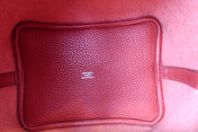 将图片加载到图库查看器，HERMES PICOTIN LOCK PM Clemence leather Rouge garance □O刻印 Hand bag 700100151
