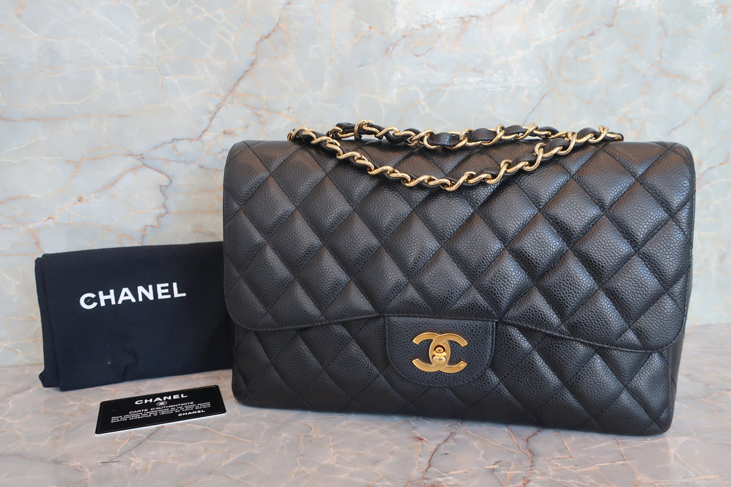 CHANEL/シャネル 中マトラッセシングルフラップチェーンショルダーバッグ キャビアスキン ブラック/ゴールド金具 ショルダーバッグ 700070023