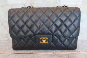 CHANEL/シャネル 中マトラッセシングルフラップチェーンショルダーバッグ キャビアスキン ブラック/ゴールド金具 ショルダーバッグ 700070023