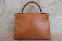 将图片加载到图库查看器，HERMES KELLY 32 Box carf leather Natural 〇U刻印 Shoulder bag 700080131
