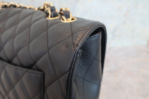 CHANEL/シャネル 中マトラッセシングルフラップチェーンショルダーバッグ キャビアスキン ブラック/ゴールド金具 ショルダーバッグ 700070023