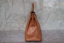 将图片加载到图库查看器，HERMES KELLY 32 Box carf leather Natural 〇U刻印 Shoulder bag 700080131
