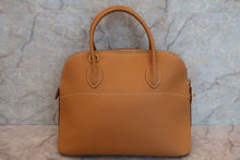 将图片加载到图库查看器，HERMES BOLIDE 35 Fjord leather Natural sable Shoulder bag 600090157
