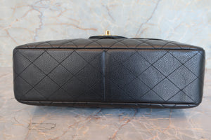 CHANEL/シャネル 中マトラッセシングルフラップチェーンショルダーバッグ キャビアスキン ブラック/ゴールド金具 ショルダーバッグ 700070023