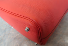 将图片加载到图库查看器，HERMES PICOTIN LOCK MM Clemence leather Rouge pivoine □R刻印 Hand bag 800020076
