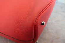 将图片加载到图库查看器，HERMES PICOTIN LOCK MM Clemence leather Rouge pivoine □R刻印 Hand bag 800020076
