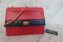 画像をギャラリービューアに読み込む, CHANEL/シャネル 2.55チェーンショルダーバッグ ラムスキン レッド/ネイビー/ゴールド金具 ショルダーバッグ 800010020
