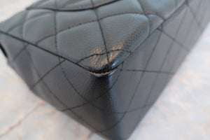 CHANEL/シャネル 中マトラッセシングルフラップチェーンショルダーバッグ キャビアスキン ブラック/ゴールド金具 ショルダーバッグ 700070023