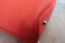 将图片加载到图库查看器，HERMES PICOTIN LOCK MM Clemence leather Rouge pivoine □R刻印 Hand bag 800020076
