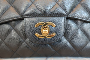 CHANEL/シャネル 中マトラッセシングルフラップチェーンショルダーバッグ キャビアスキン ブラック/ゴールド金具 ショルダーバッグ 700070023