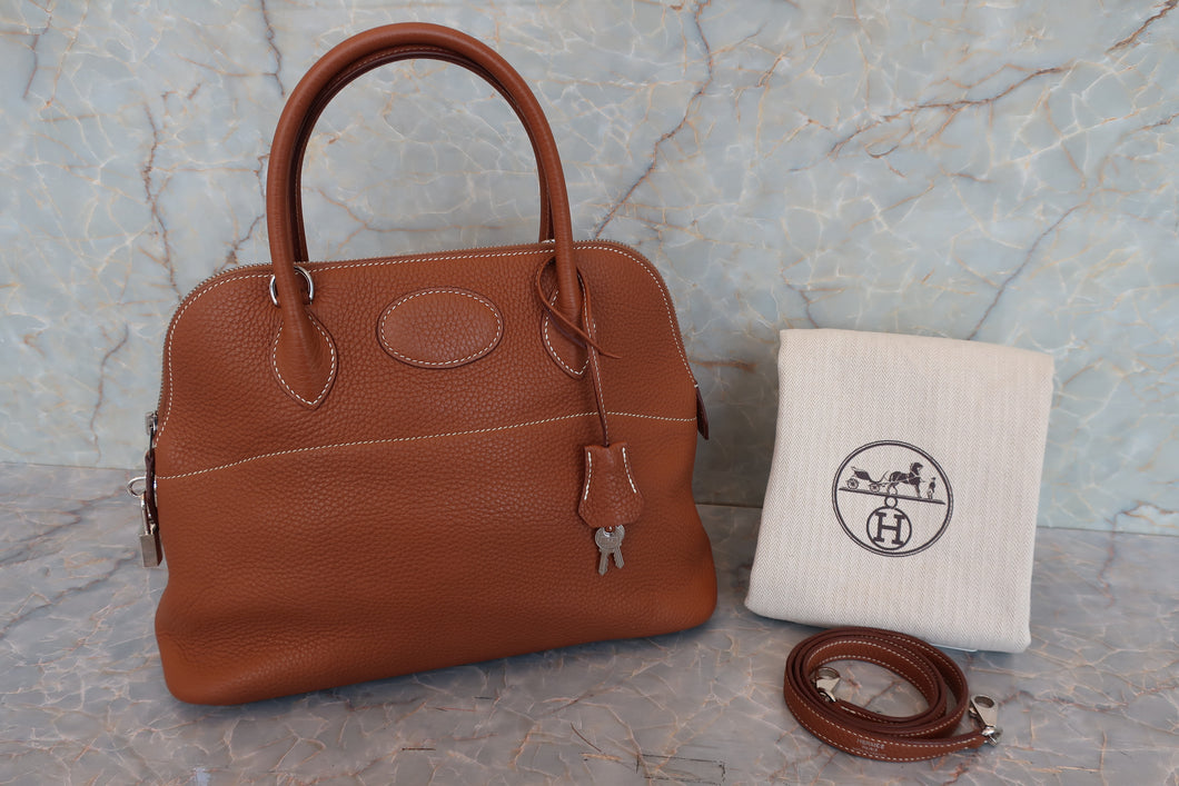 HERMES／エルメス ボリード31 トリヨンクレマンス ゴールド C刻印 ショルダーバッグ 700080054