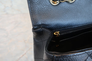 CHANEL/シャネル 中マトラッセシングルフラップチェーンショルダーバッグ キャビアスキン ブラック/ゴールド金具 ショルダーバッグ 700070023