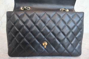 CHANEL/シャネル 中マトラッセシングルフラップチェーンショルダーバッグ キャビアスキン ブラック/ゴールド金具 ショルダーバッグ 700070023